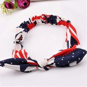 Bowknot rabbit ears knot patriotic headband